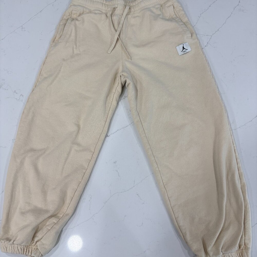 Jordan‎ Flight Fleece Pants Cream Ivory Sweatpants Loose Fit Men’s Medium M